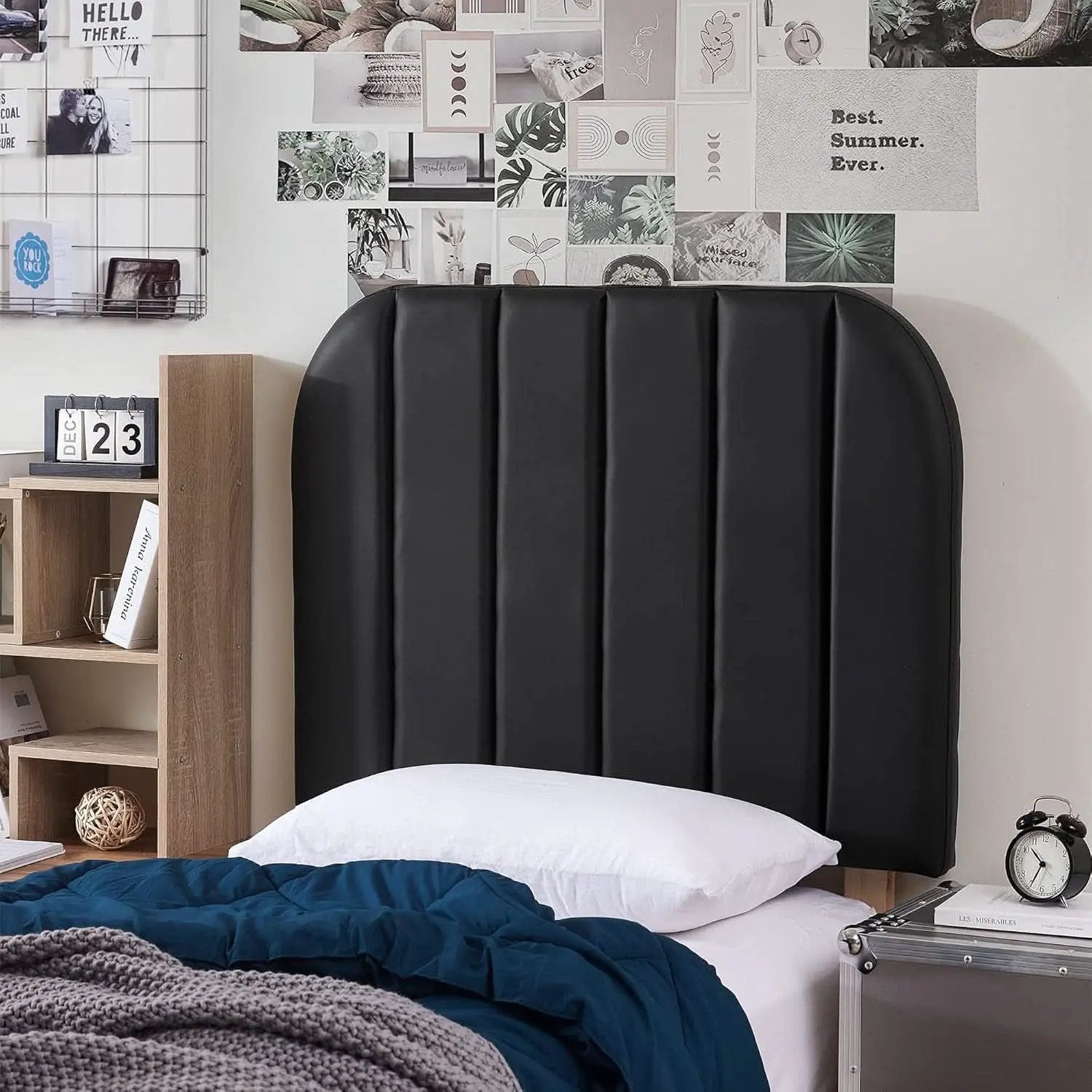 Twin XL Faux Leather Headboard Easy Installation Dorm Room from PriceLows™