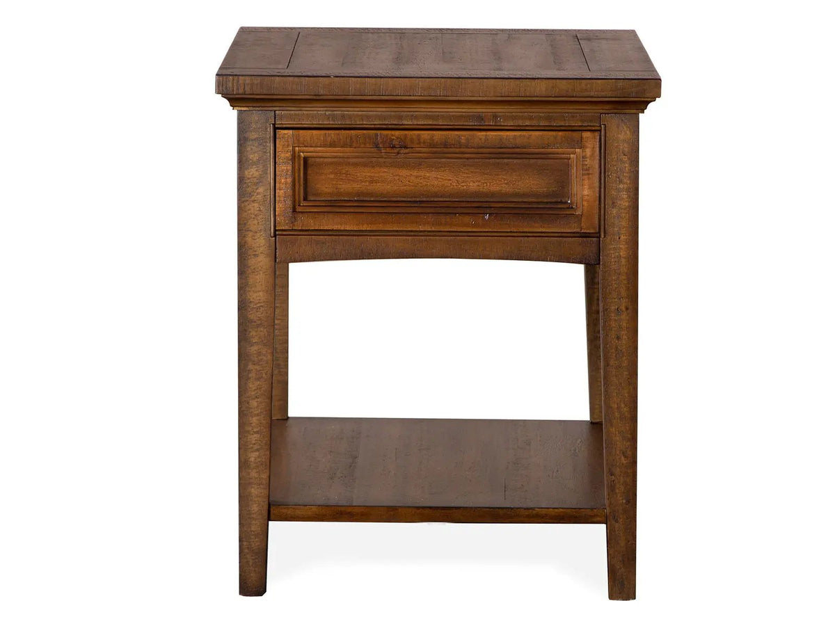 Bay Creek Rectangular End Table | Classic Styling | 26 Inch Width | Stunning Hardware