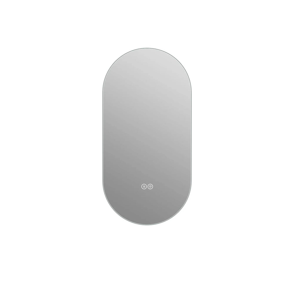 Smart Wall Mounted LED Touch Screen Mirror With Anti-Fog Function And Adjustable | 2 Pieces | Tempered Glass | Home