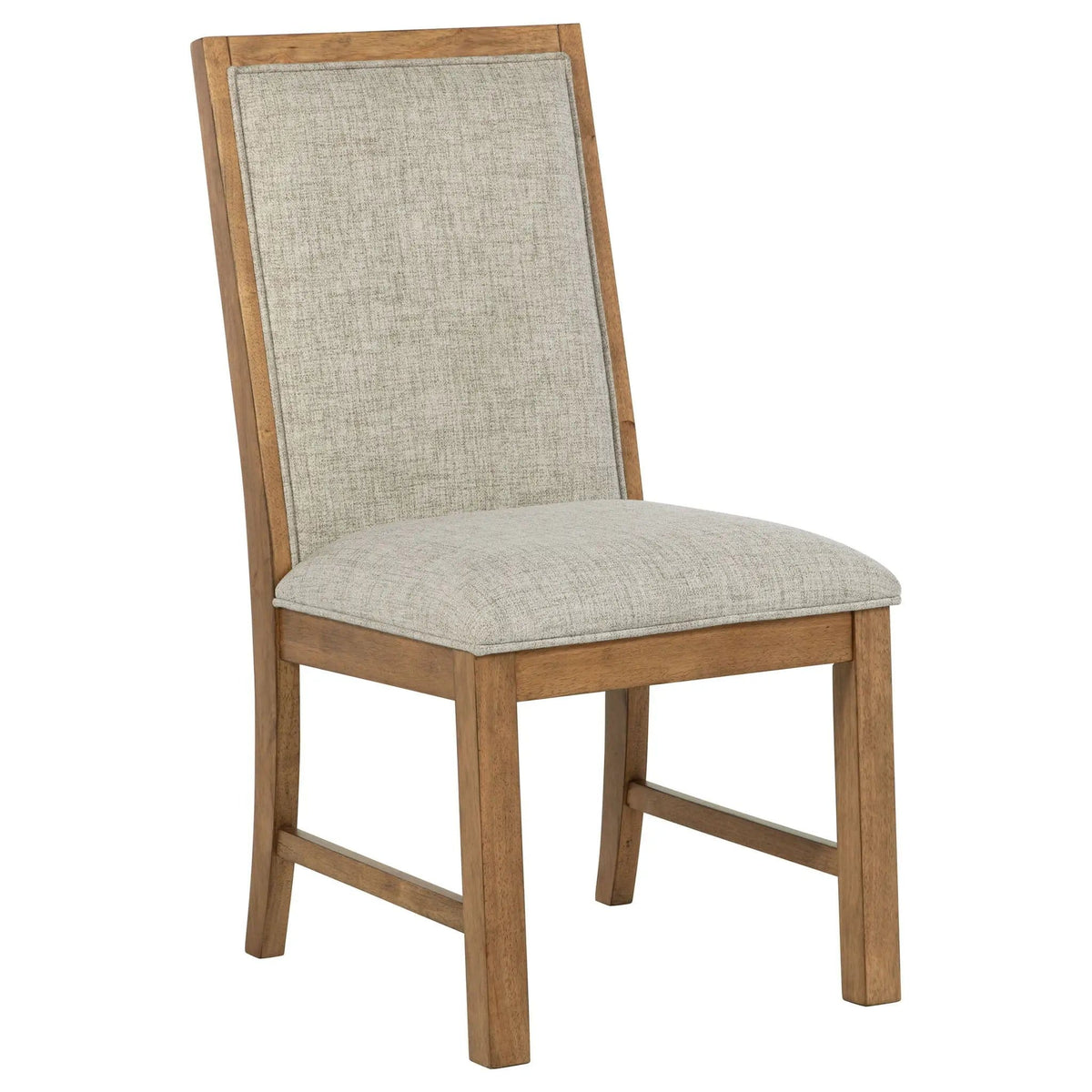 Bruner Upholstered Side Chair Natural Brown (Set of 2) | 20 x 24.75 x 38 in | Rubberwood & Fabric | Living Room