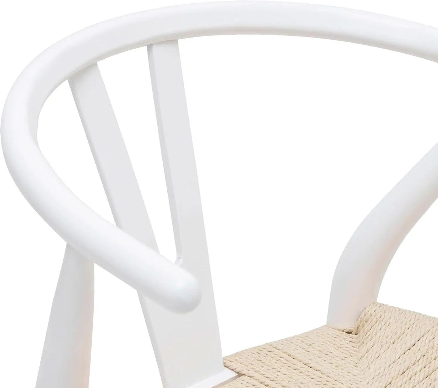 Mid Century White Weave Dining Chair For Dining Room from PriceLows™