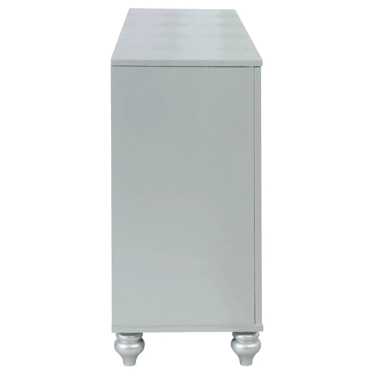 Gunnison 6-drawer Dresser Silver Metallic | 62 x 18 x 38.25 in | Crystal | Bedroom