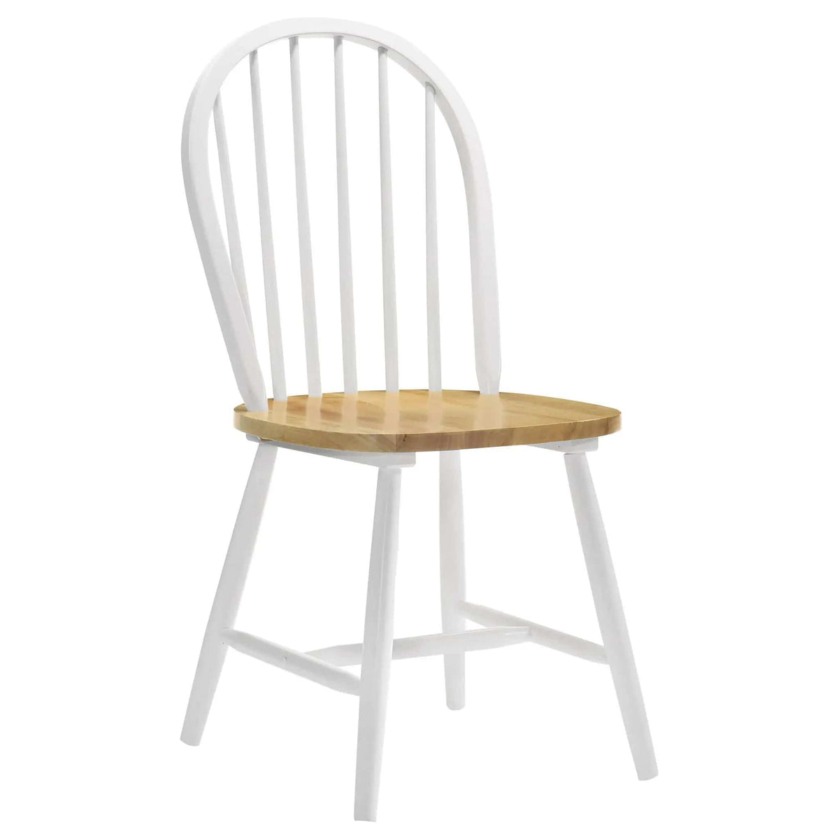 Cinder Wood Dining Side Chair White (Set of 4) | 17.75 x 19.5 x 36.5 in | Rubberwood & Engineered Wood | Dining Room