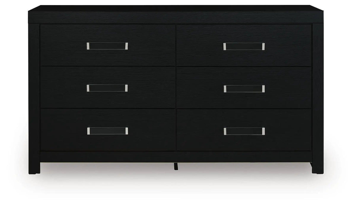 Maeling Six Drawer Dresser | 4 Pieces | Acrylic | Bedroom