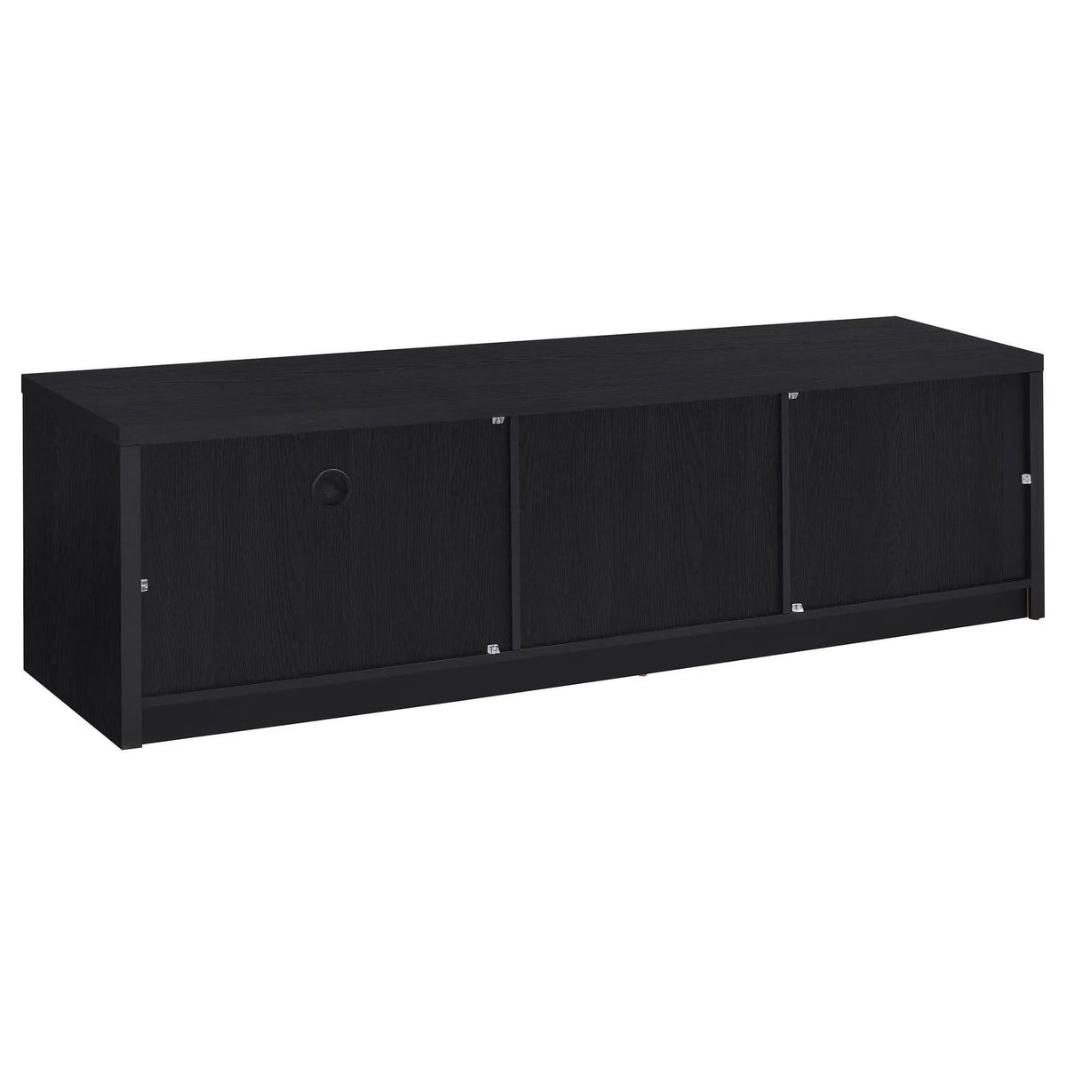 Murray 70-inch 2-door TV Stand Media Console | 70 x 15.5 x 19.75 in | Veneer & Wood | Black