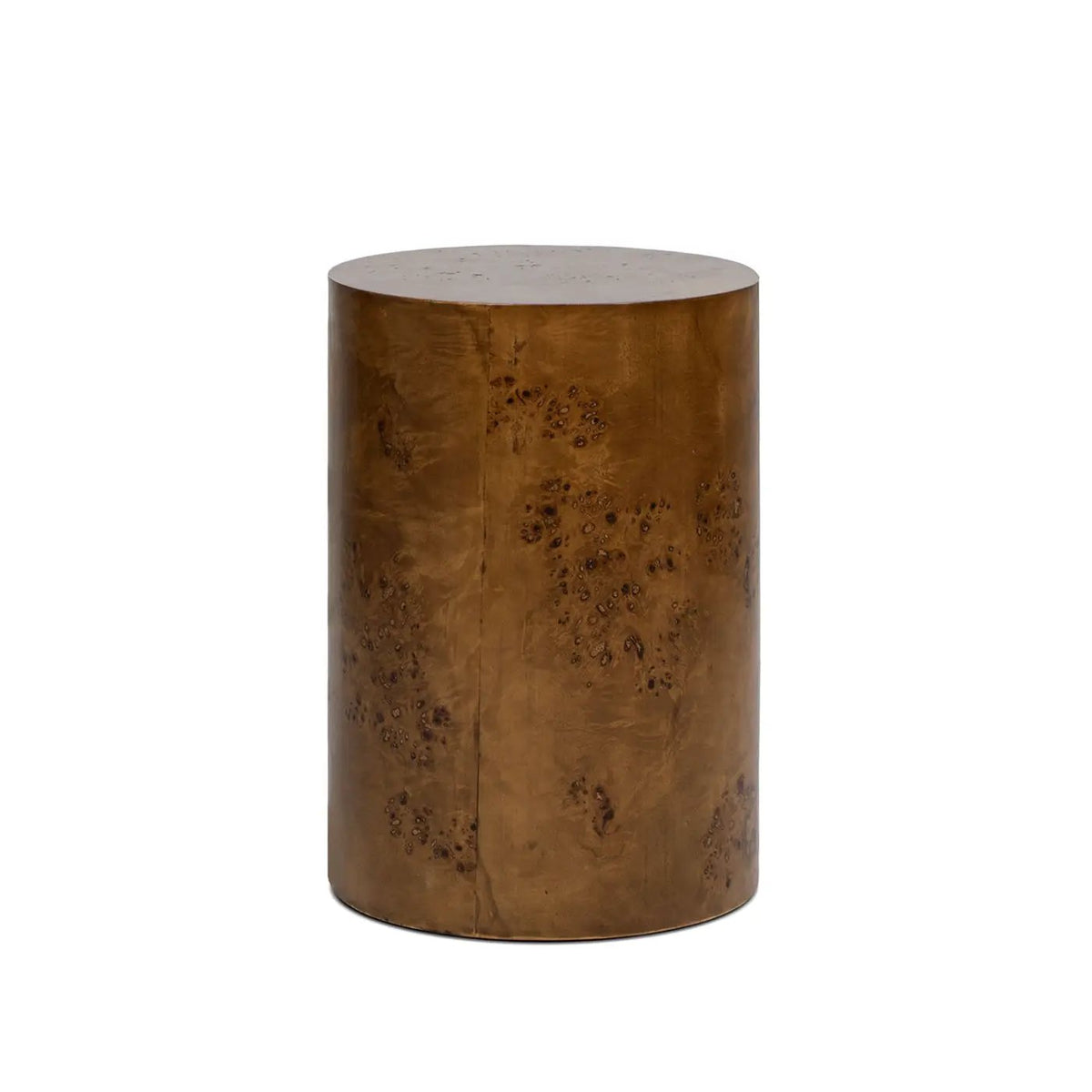 Nebula Pillar Side Table | Burl Wood Veneer | 29.5 Inch Height | Side Table Or Plinth