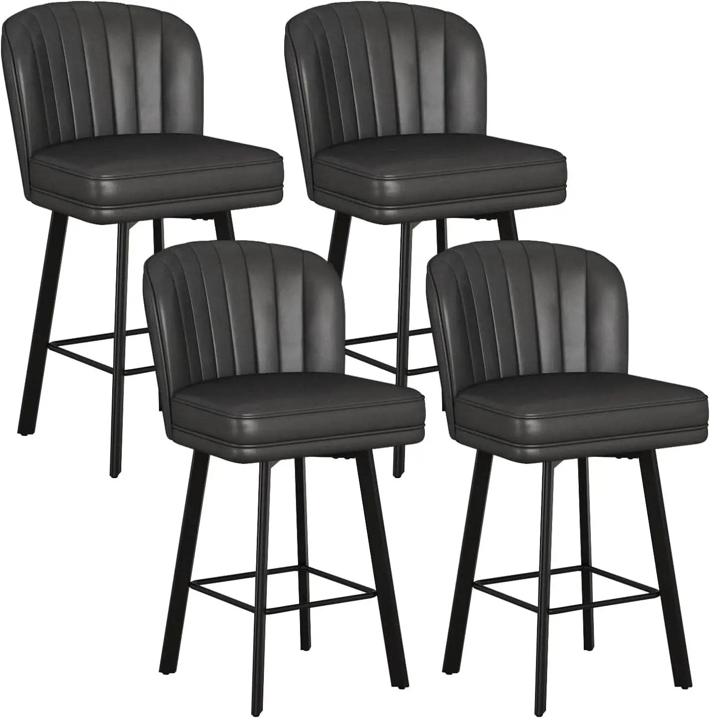 Modern Swivel Counter Height Bar Stools Set of Four from PriceLows™
