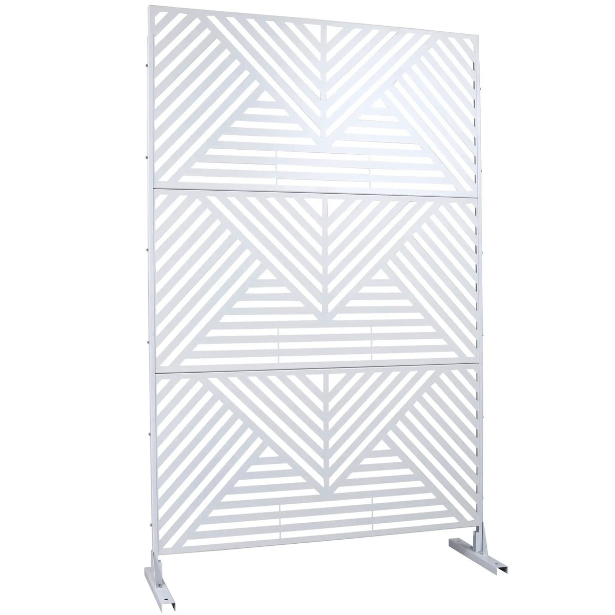 Freestanding Metal Privacy Screen | Outdoor | Indoor Decor Divider