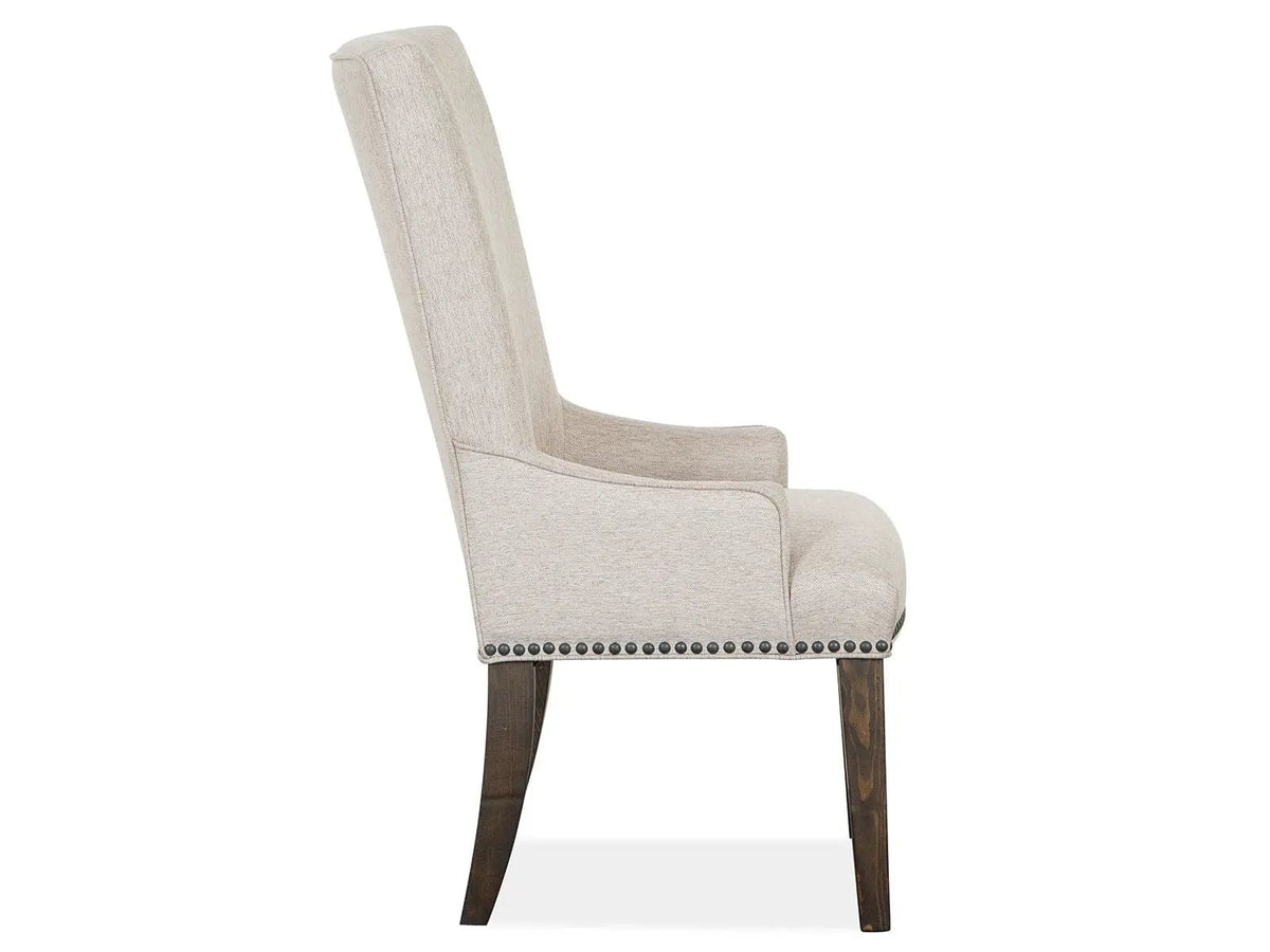 Bellamy Upholstered Host Chair (Set of 2) | 29 x 23 x 45 in | Plywood & Veneer | Peppercorn