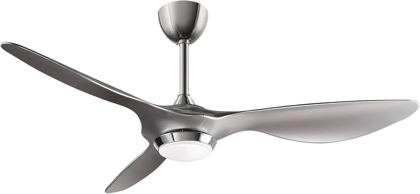 52 Inch Smart WiFi Ceiling Fan With Light And Remote Silver from PriceLows™
