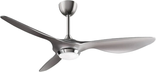 52 Inch Smart WiFi Ceiling Fan With Light And Remote Silver from PriceLows™