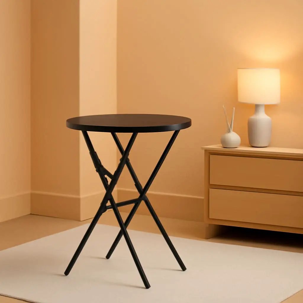 Black Twenty EightIn High Top Foldable Removable Locking Legs Cocktail Table from PriceLows™