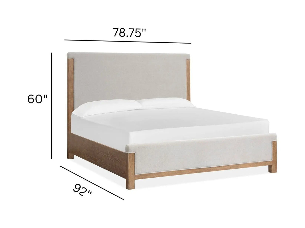 Plum Creek Upholstered Panel Bed | Seasonless Style | Tranquil Elegance | 88 Inch Length