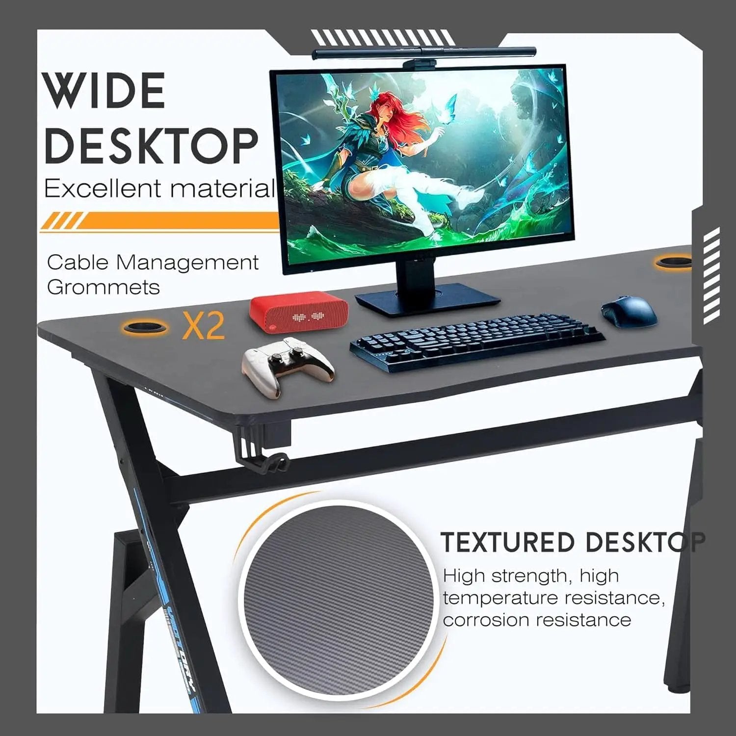 47x23 Gaming Desk Cup Holder For Home Office Setup from PriceLows™