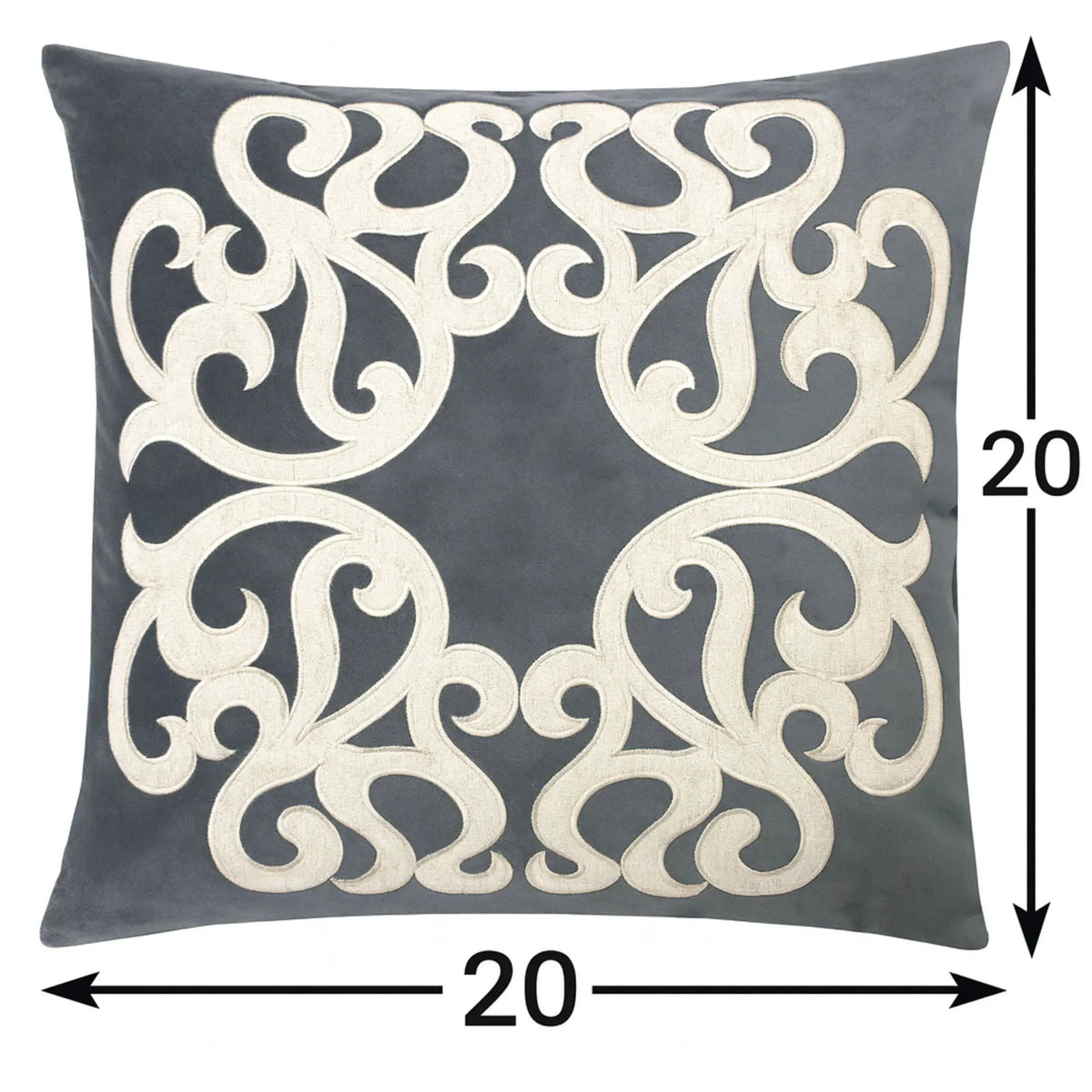 Pillow Cover | Vintage Vine Pattern | Hidden Zipper | Matching Back