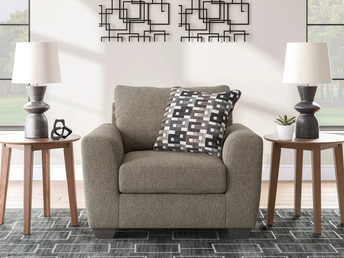 Triston-Peaks Living Room Set Stationary Chair & Ottoman | Stationary Chair & Ottoman | Living Room Furniture | Living Room