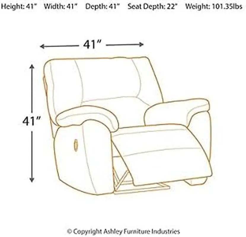Gray Faux Leather Manual Rocker Recliner Chair Standard from PriceLows™