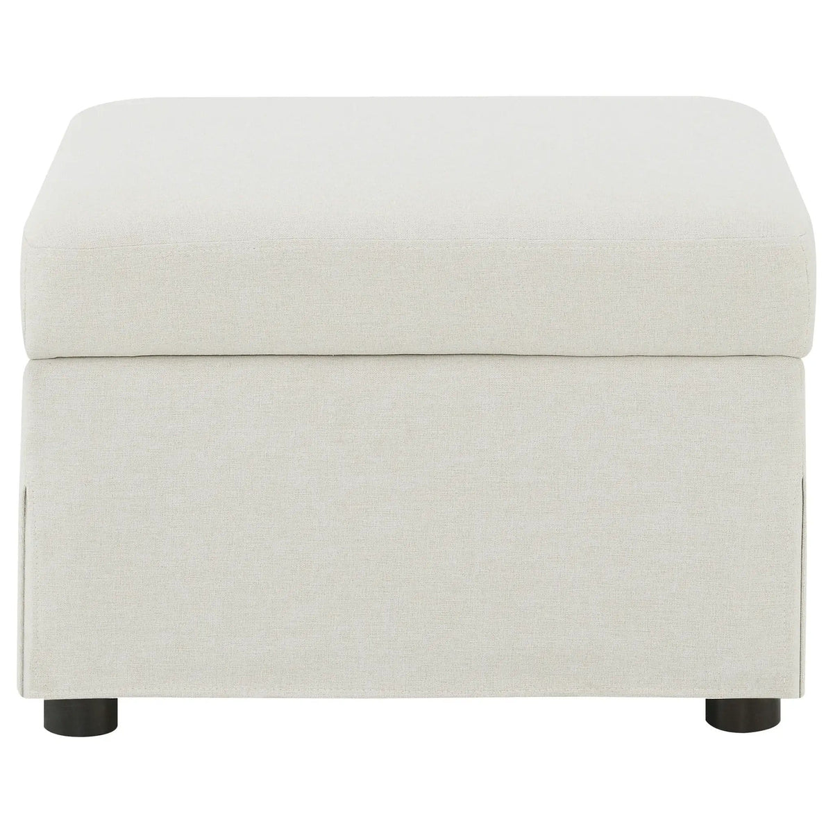 Winter Upholstered Hydraulic Lift Top Storage Ottoman | 24 x 19.5 x 17 in | Fabric | Beige