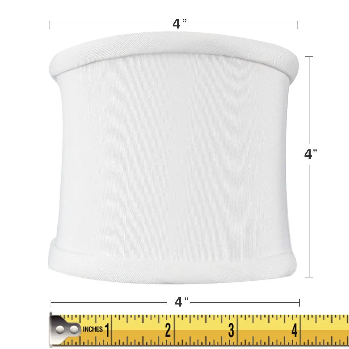 Sconce Lampshade | 4X4 Inch | White Lined Half Shell | Clip On