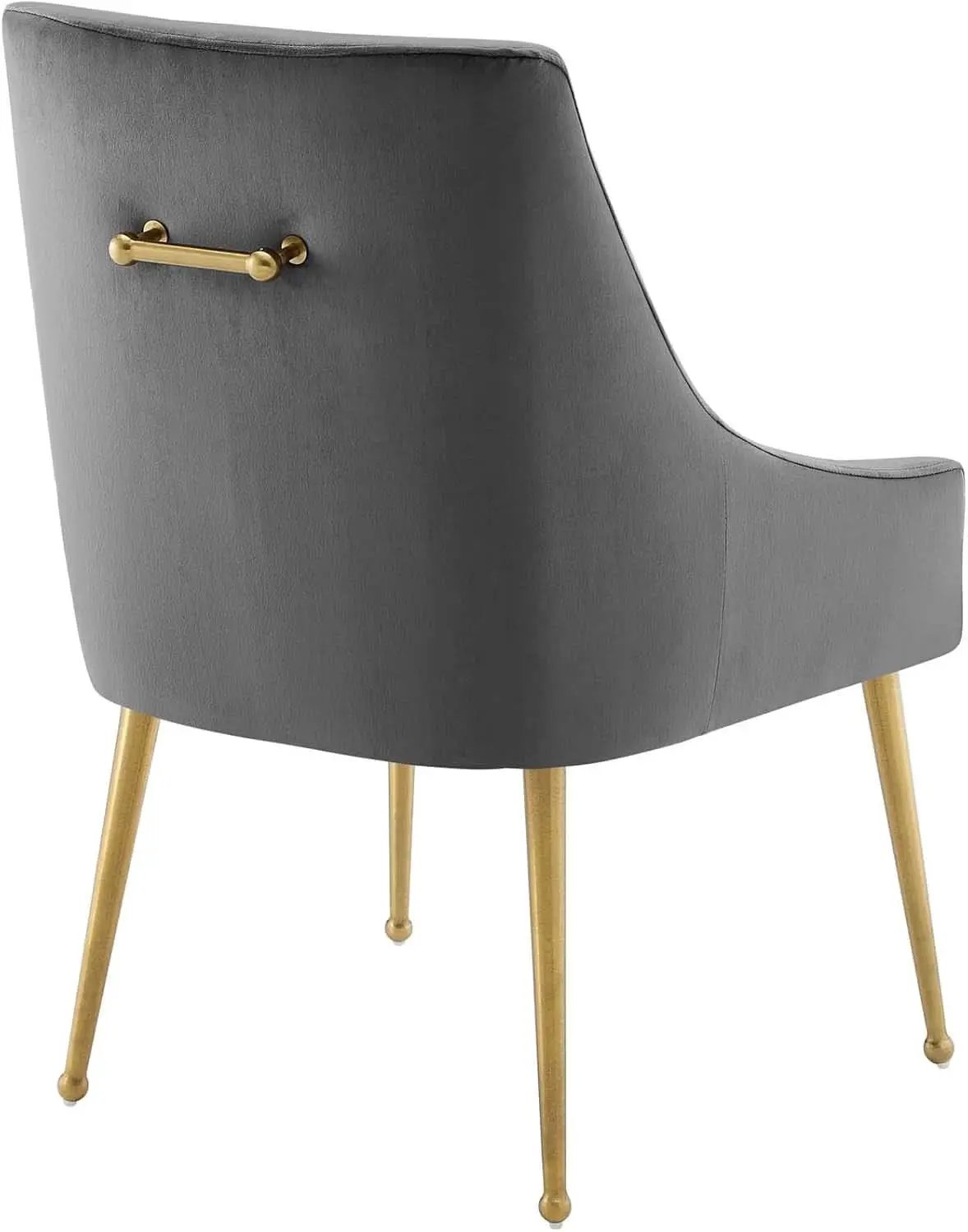 Discern Upholstered Performance Velvet Dining Chair Gray from PriceLows™