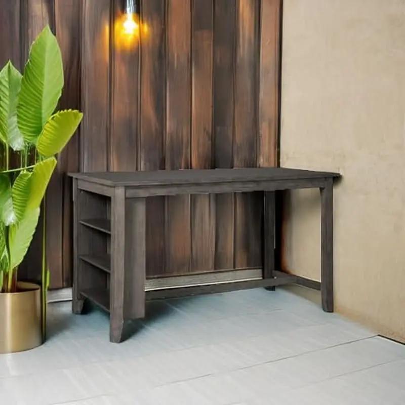 Caitbrook Rustic Counter Height Dining Table With Storage from PriceLows™