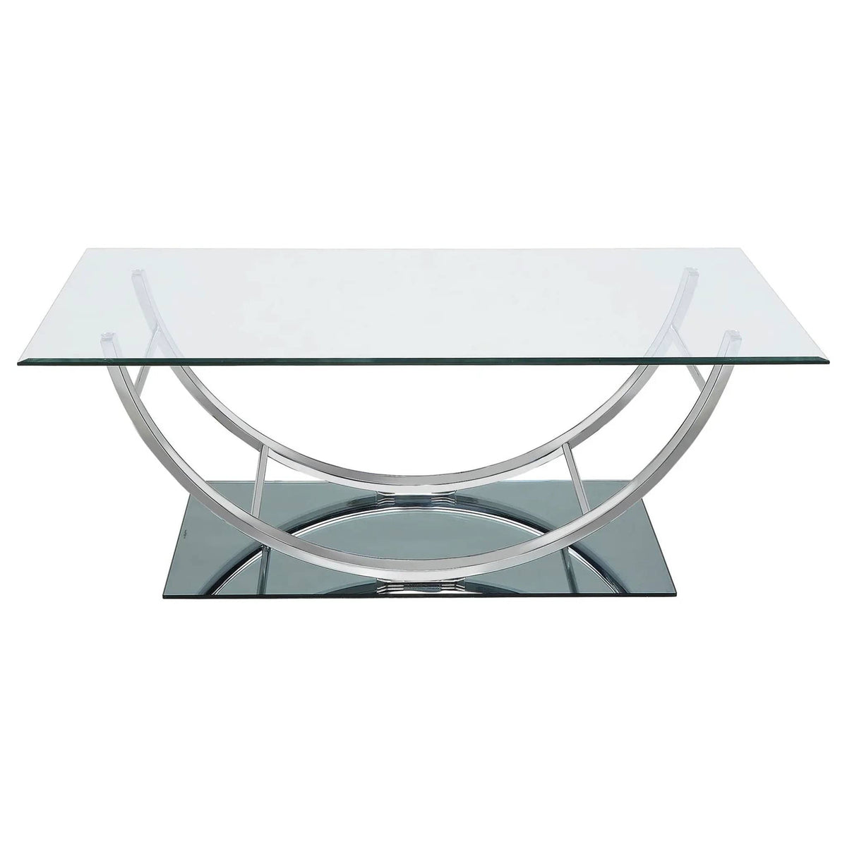 Danville 3-piece Glass Top Coffee and End Table Set Chrome | 3-Piece Set | Tempered Glass & Metal | Dining Room