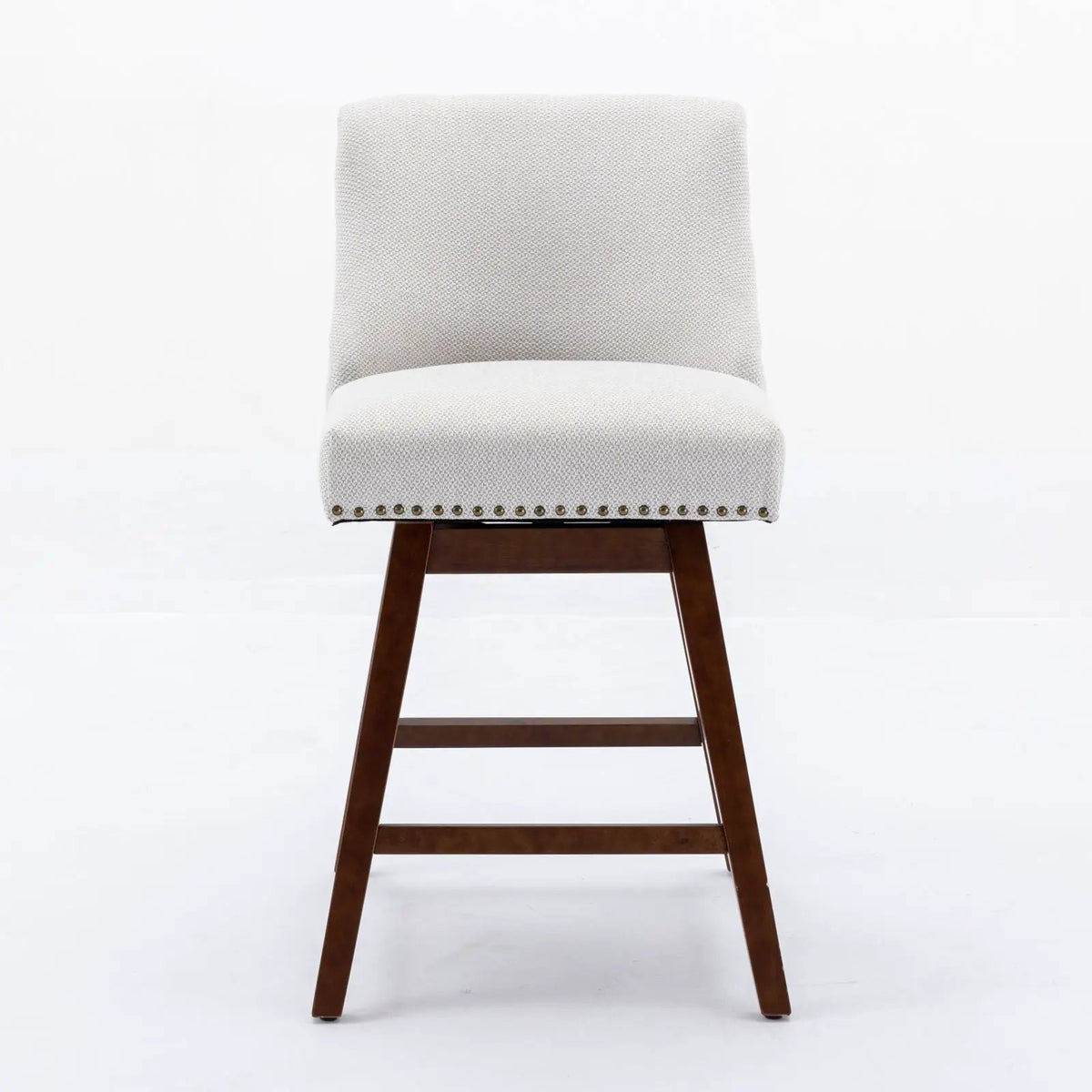 Counter Height Barstools | 26 Inch Seat | Fabric Upholstery | Set Of Two