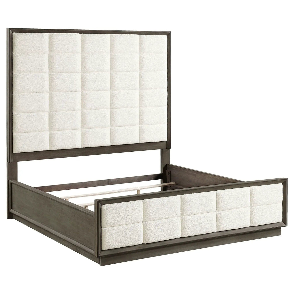 Durango 80-inch Eastern King Panel Bed Taupe | 81 x 86 x 80 in | Engineered Wood & Veneer | Oak