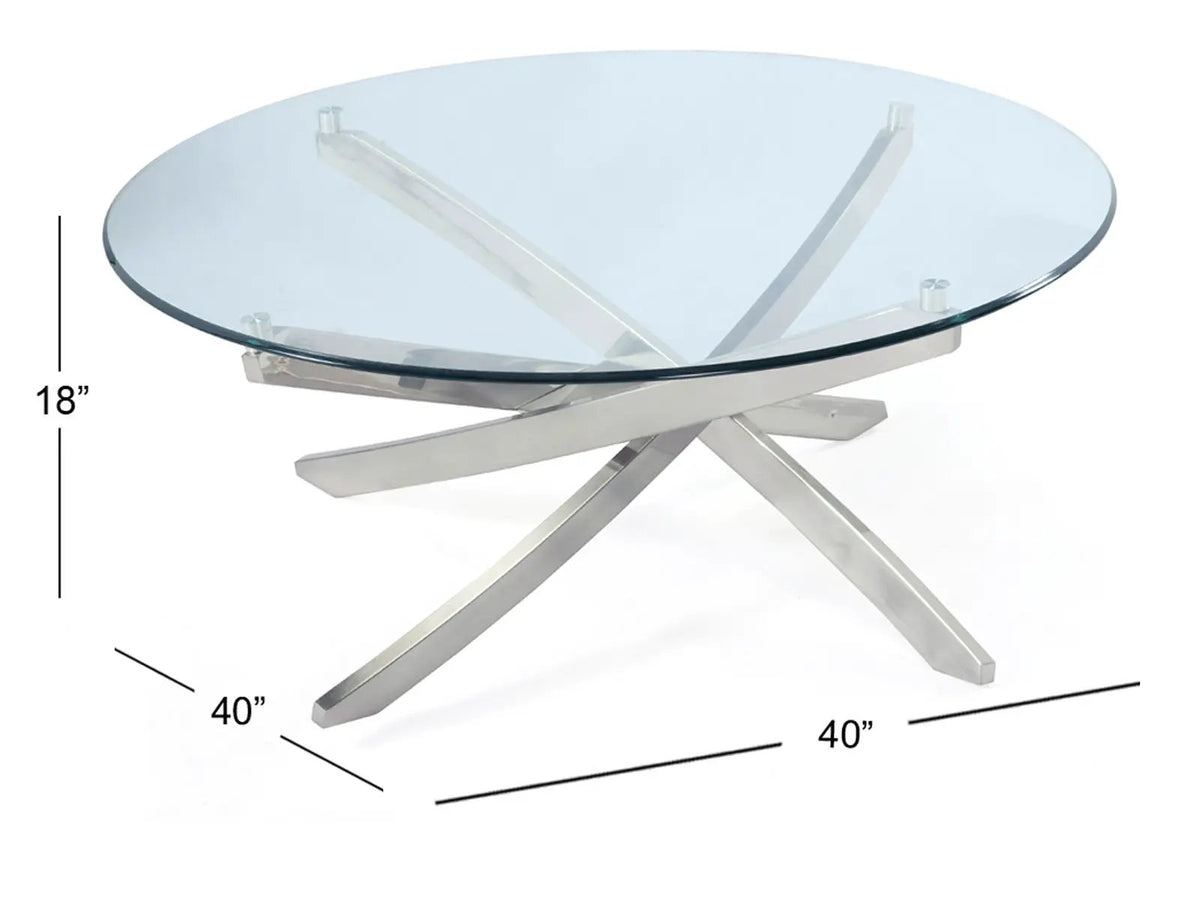 Zila Starburst End Table | 24 Inch Round | Mid-Century Sparkle | Contemporary Design