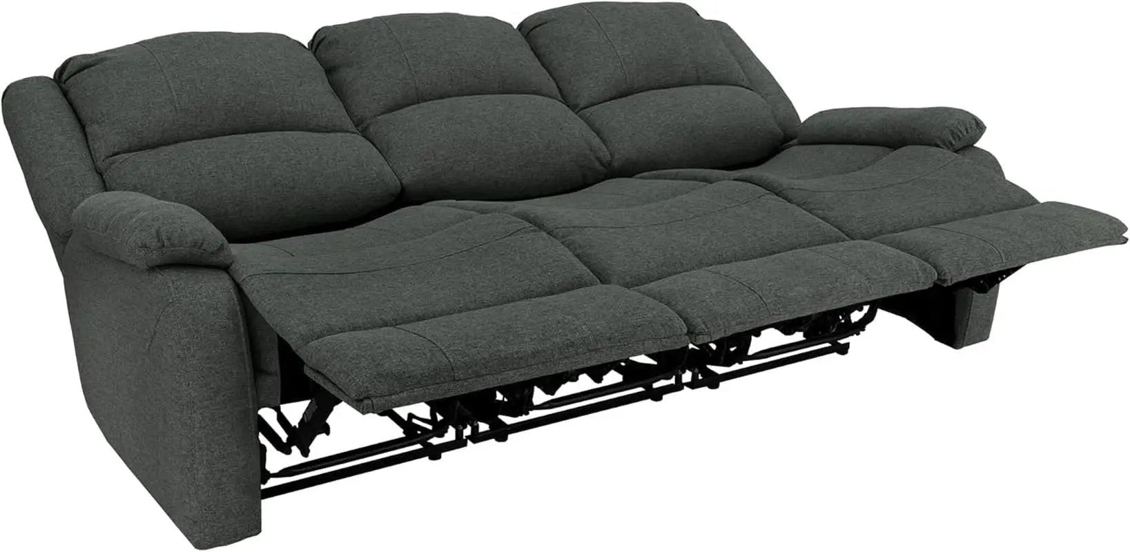 80-Inch RV Triple Recliner Sofa With Convertible Console from PriceLows™