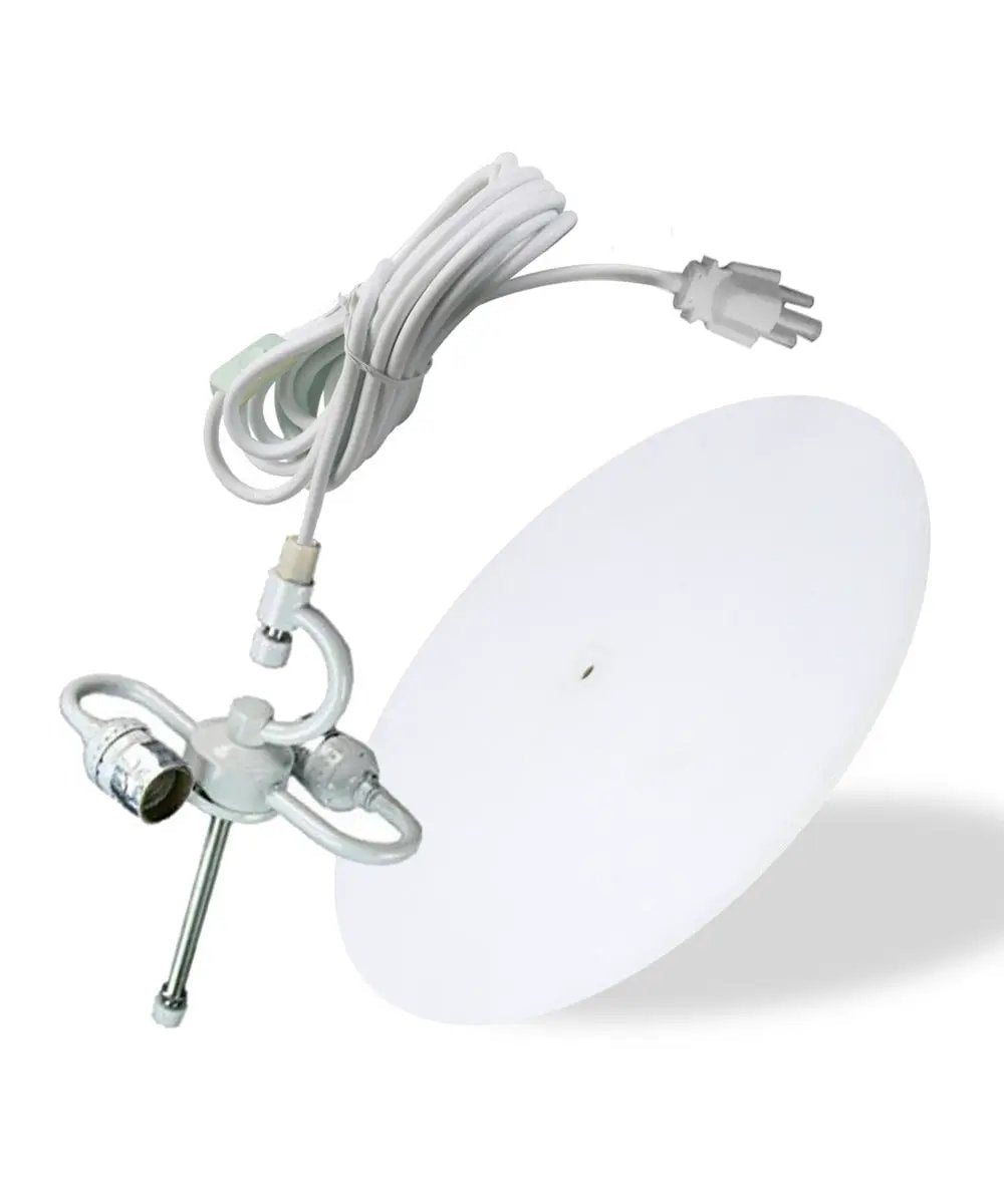 Plug In Swag Pendant | 2 Light | 18 Inch | White Linen Diffuser