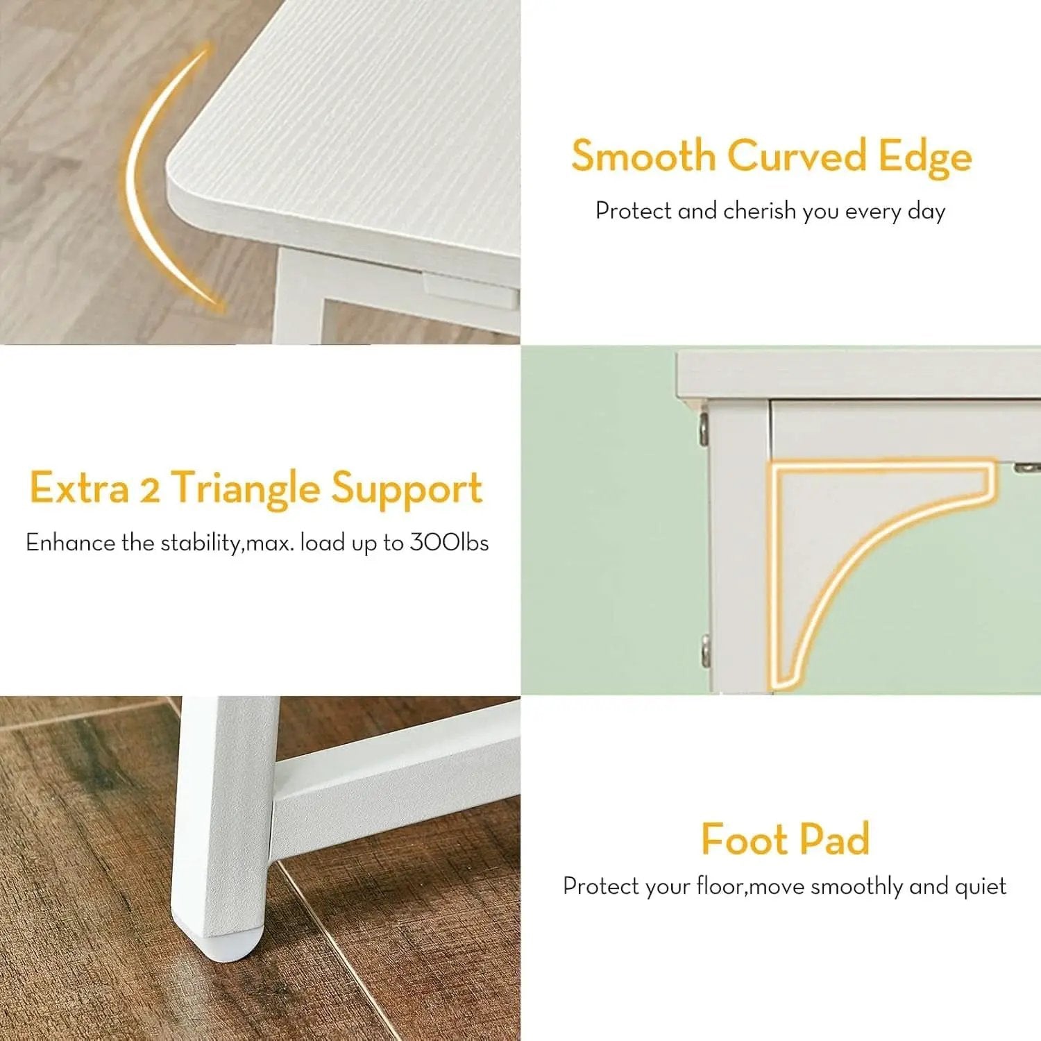 31.5 Inch Folding Desk White For Small Spaces Home Office from PriceLows™