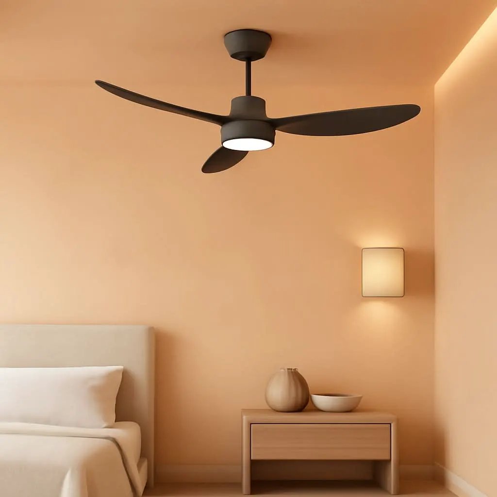 52 Inch Black Ceiling Fan With Remote And Light DC Motor from PriceLows™