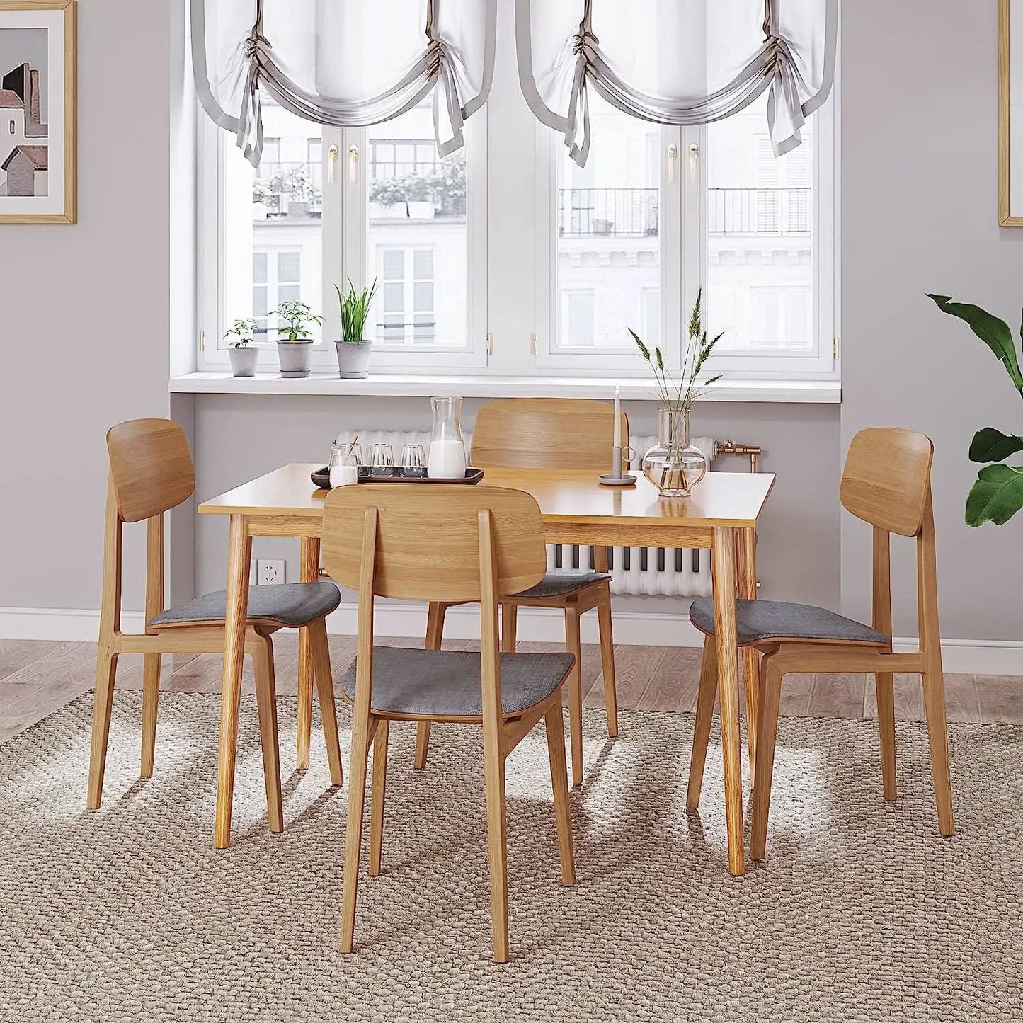 Farmhouse Dining Table For Two To Six With Easy Assembly from PriceLows™