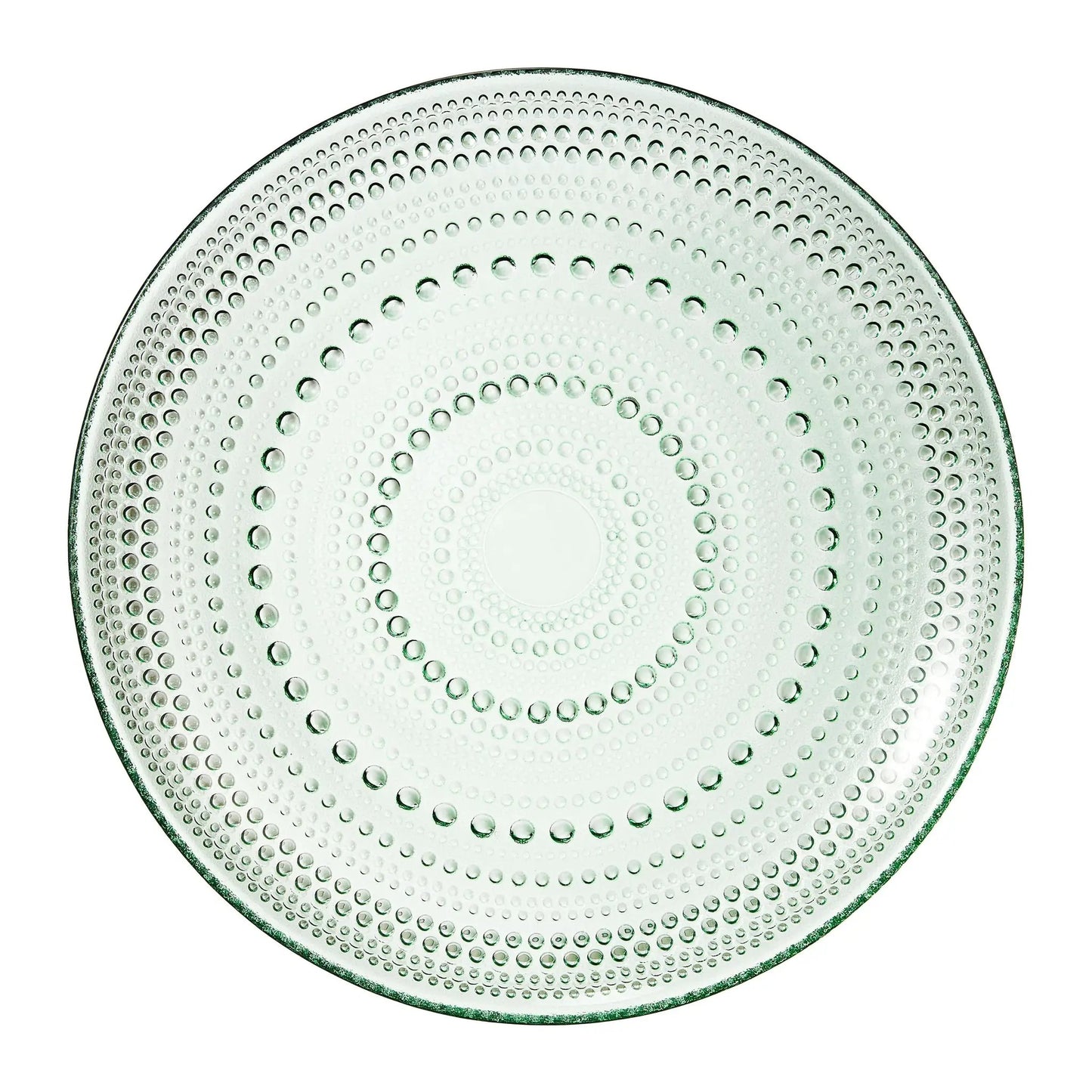 Glass Hobnail Dinner or Charger Plates | Set of 4 | Green from PriceLows™