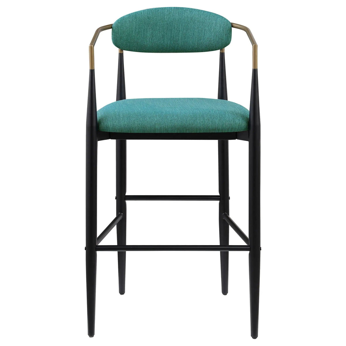 Tina Fabric Upholstered Bar Chair Green (Set of 2) Bar Height (28"-30") | 22.5 x 21.25 x 41.75 in | Linen & Fabric | Home