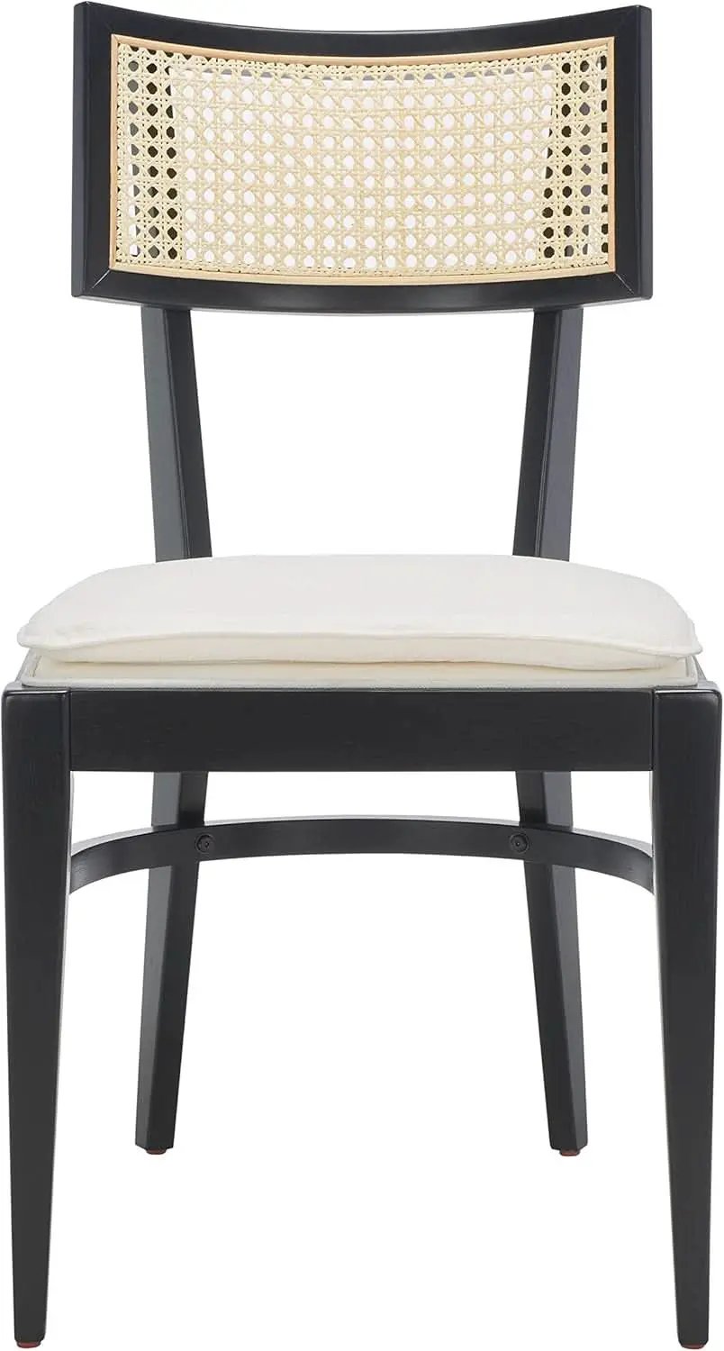 Galway Coastal Dining Chair Black Frame Cane Seat Cushion from PriceLows™