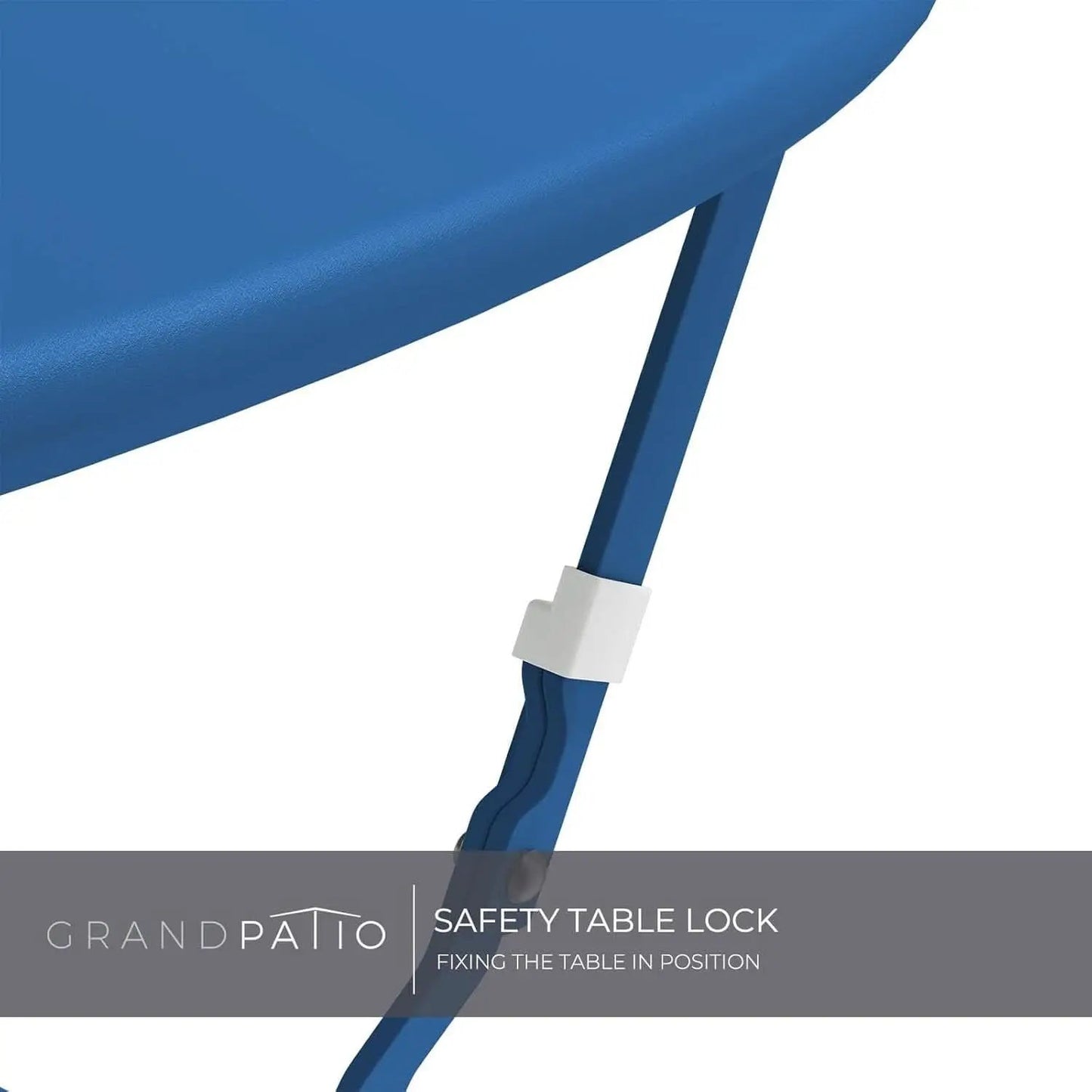 Peacock Blue Folding Patio Bistro Set 3 Piece Outdoor from PriceLows™