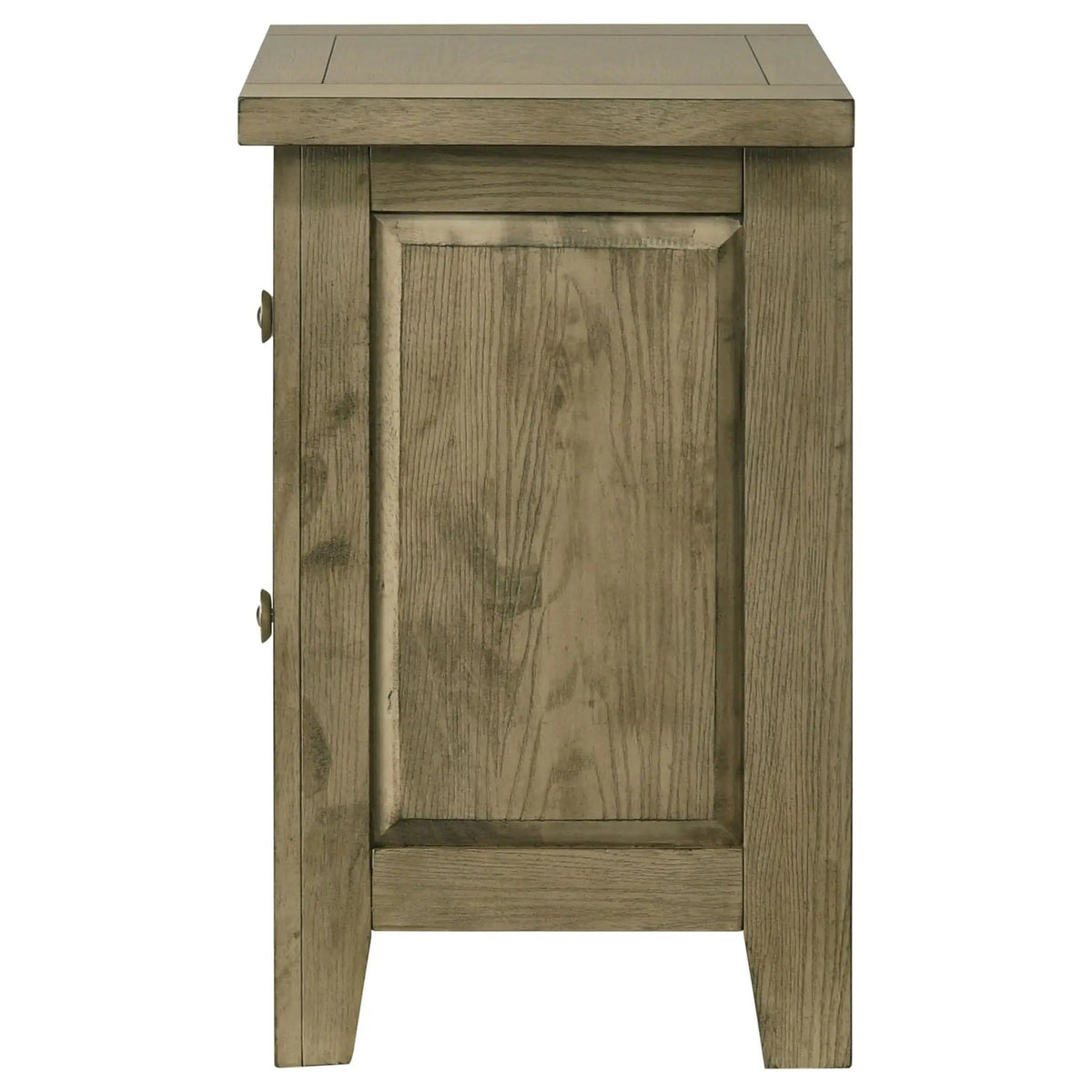 Hazlewood 2-drawer Nightstand Bedside Table Vineyard | 25.75 x 15.25 x 25.25 in | Rubberwood & Engineered Wood | Oak