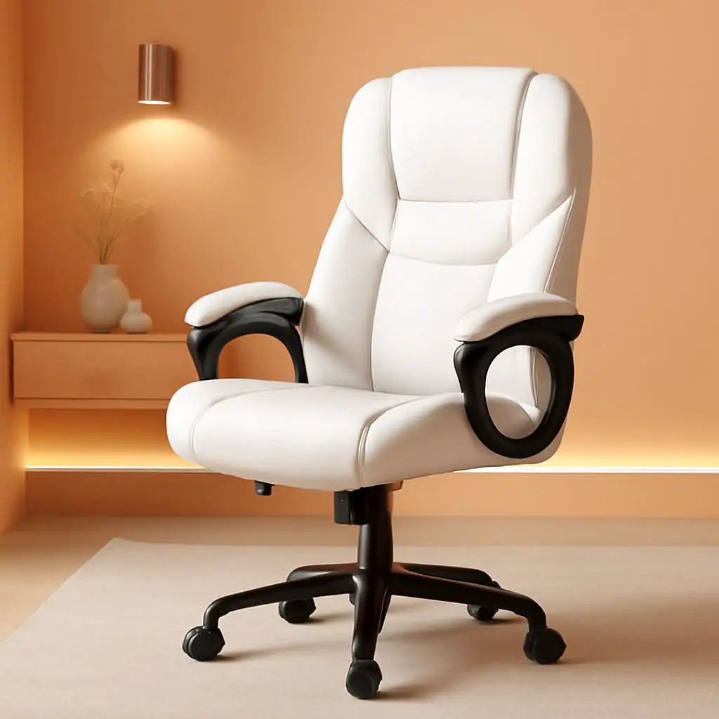 High Back Executive Chair White Ergonomic Office Chair from PriceLows™