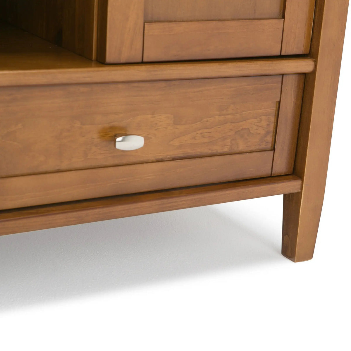 Warm Shaker Transitional TV Media Stand | Handcrafted Solid Wood | Fits TVs Up To 50 Inch | Tall Design