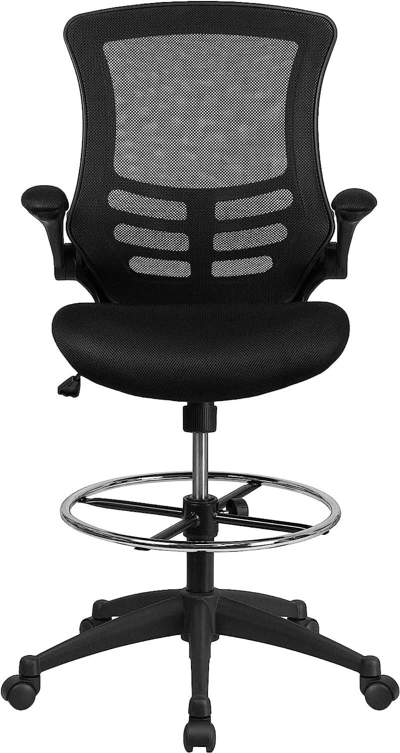 Kelista Mid Back Swivel Office Chair With Flip Up Armrests And Adjustable Height from PriceLows™