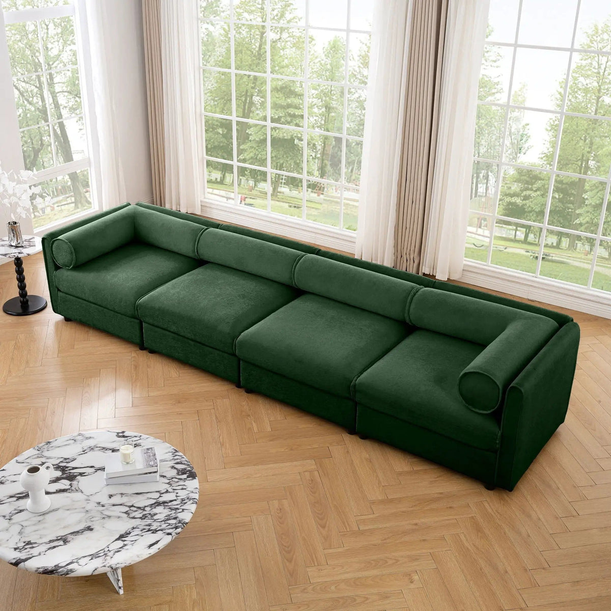 Stylish Sofa With Storage Seat And Cylindrical Backrest | Stationary Sofa | Living Room Furniture | Living Room