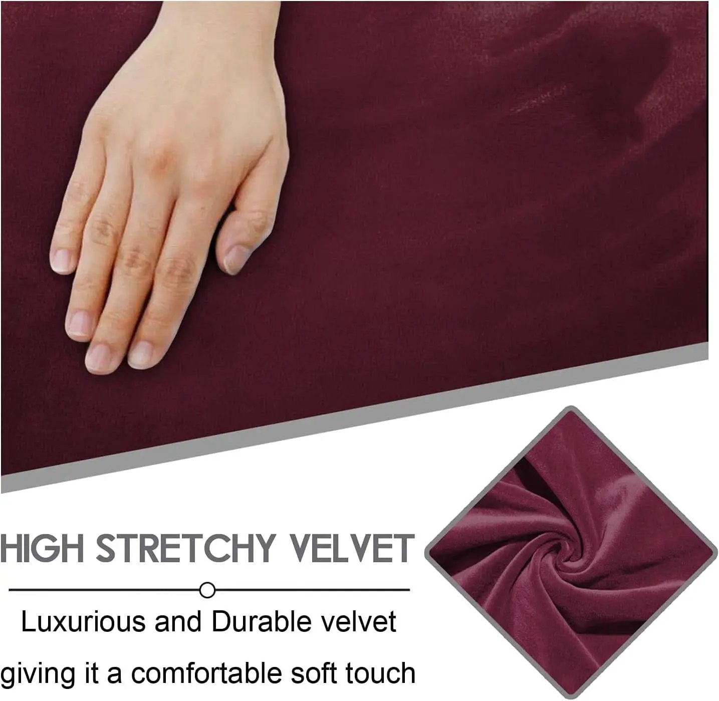 Burgundy Velvet Reclining Loveseat Slipcover Set 2 Seater Machine Washable from PriceLows™