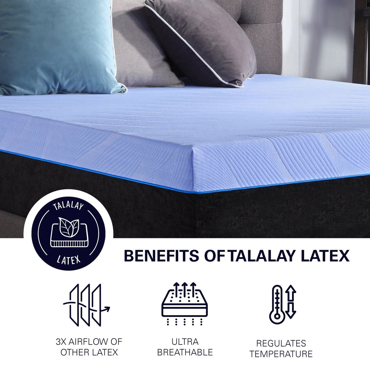Hybrid Mattress | 12 Inch Height | Talalay Latex | Copper Infused Foam