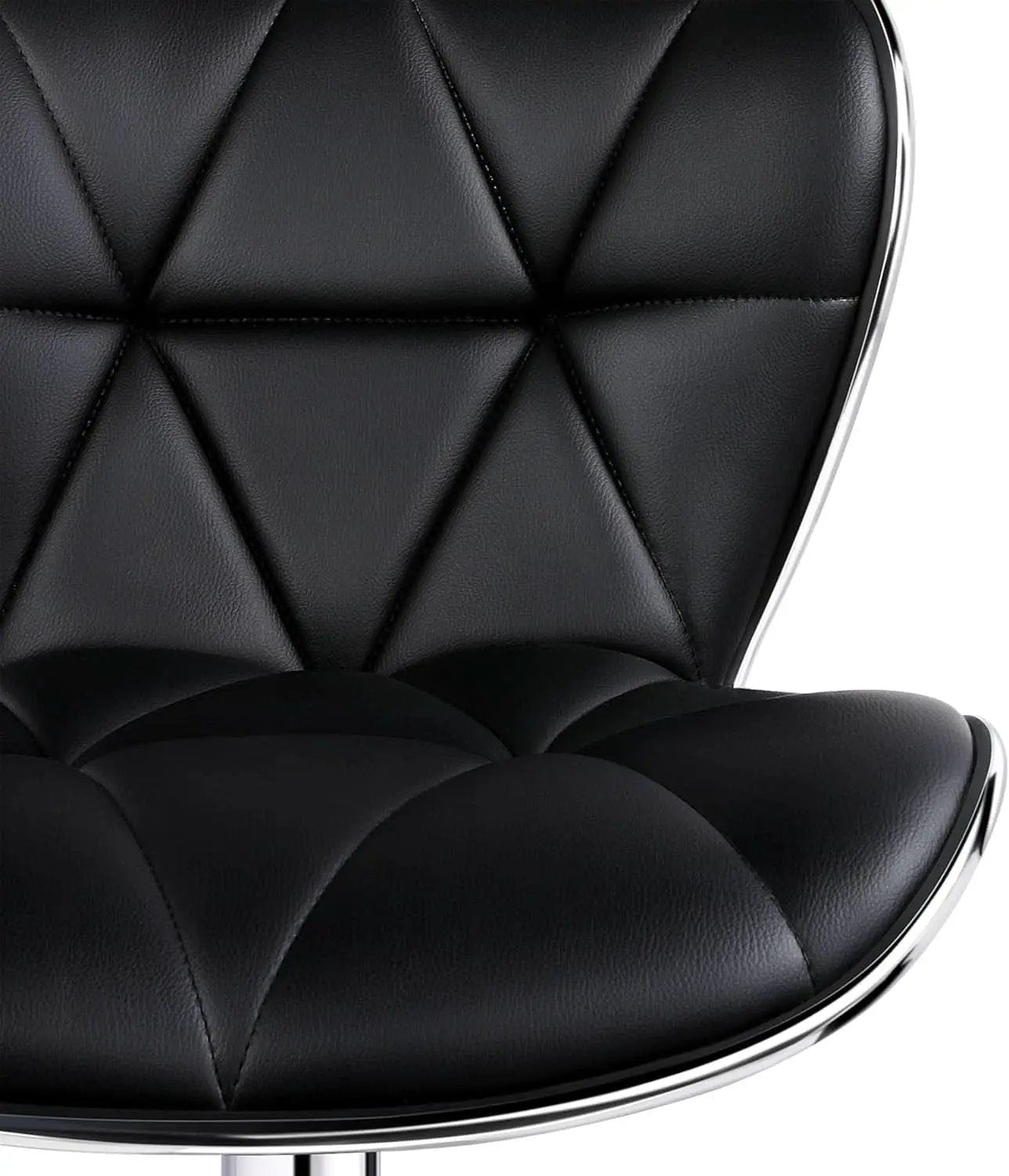 Adjustable Bar Stools Set Of 2 In Black PU Leather from PriceLows™