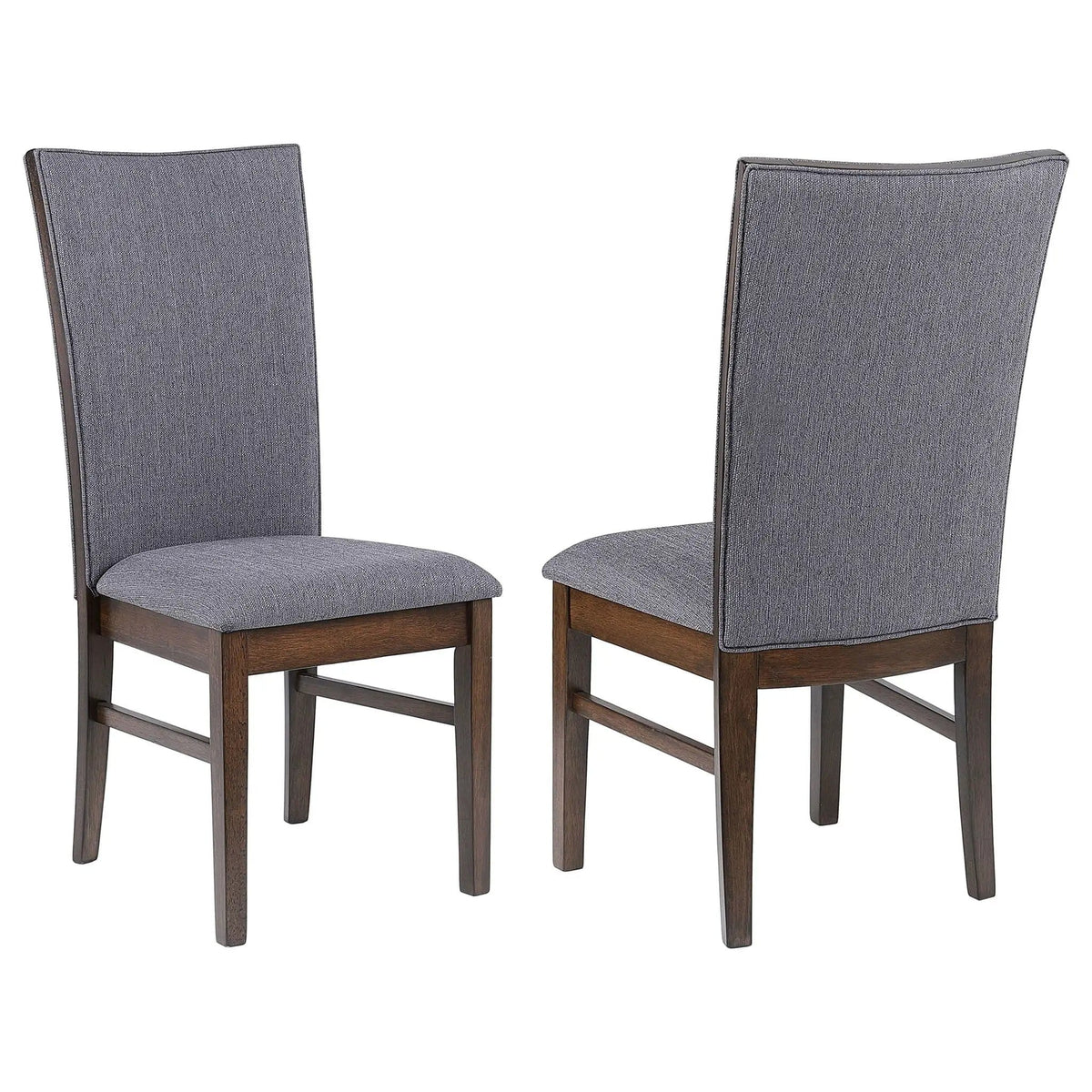 Sherwood Upholstered Dining Side Chair Grey (Set of 2) | 19.25 x 24 x 41.75 in | Rubberwood & Fabric | Dining Room