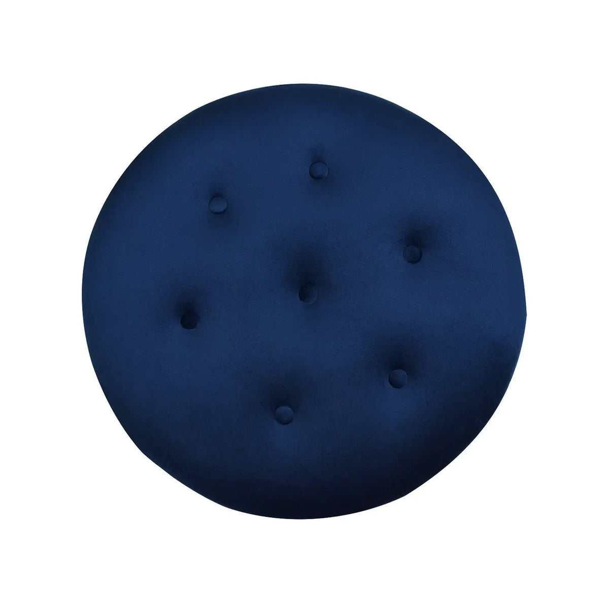 Yolanda Round Accent Ottoman | Handcrafted Quality | Kiln-Dried Hardwood Frame | 16 Inch Height