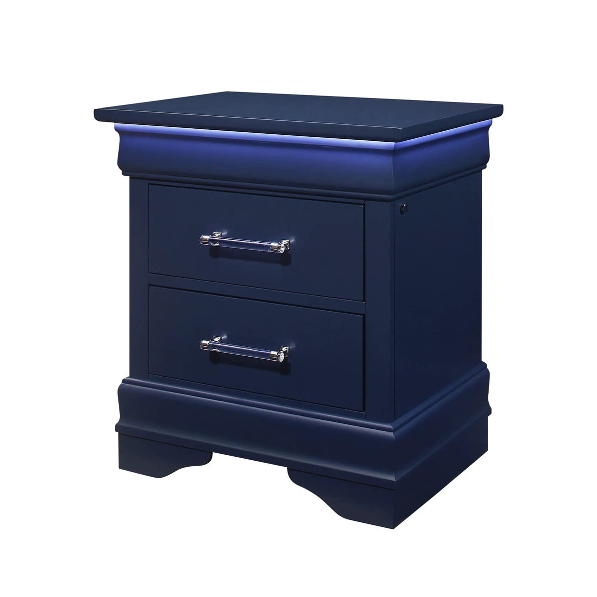 Charlston Nightstand | LED Lighting | Transitional Style | Spacious Storage