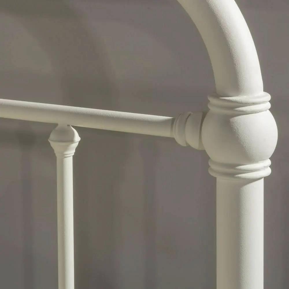 Elegant Soft White Metal Full Queen Headboard Design from PriceLows™